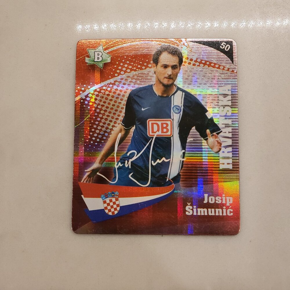 Josip Simunic Hrvatska Croatian Soccer Card 2008